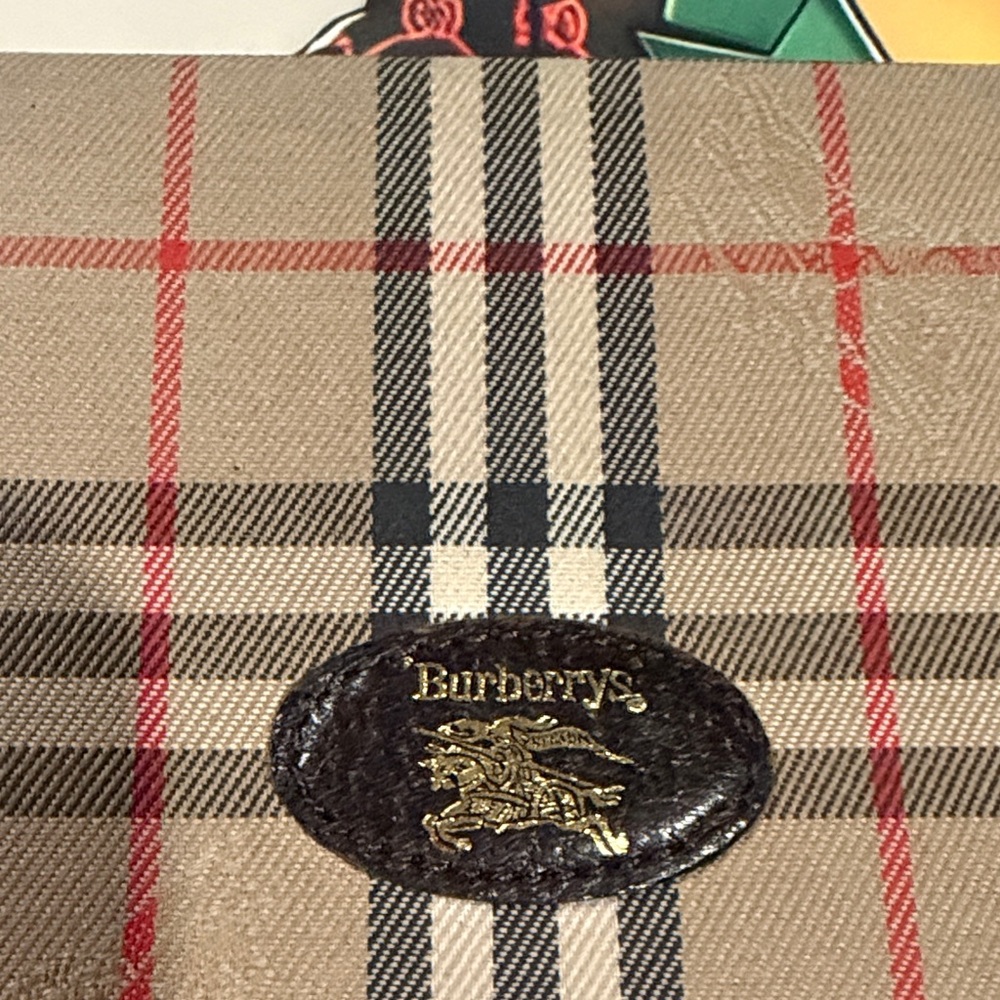Burberry Tan and Black Checkered Wallet - Picture 10 of 13
